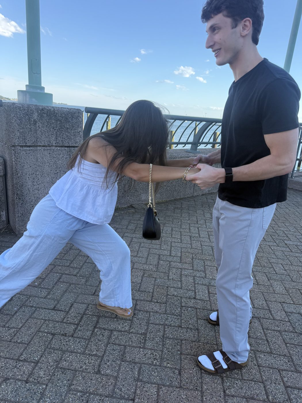 On the pier